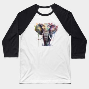 Elephant Splash Art: Majestic Fantasy Visualization #4 Baseball T-Shirt